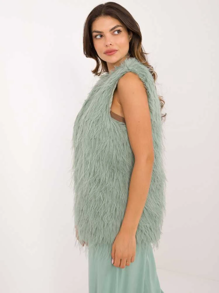 Wool Fashion Italia Liemenė-AT-KZ-2349-1,18-pistacijos