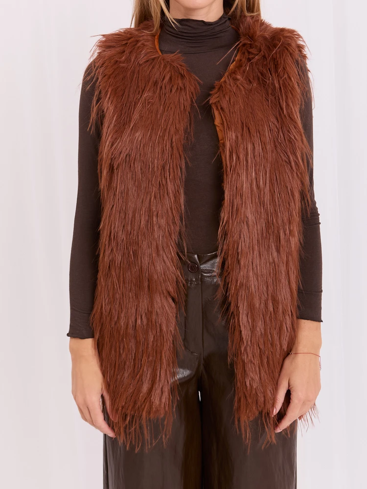 Wool Fashion Italia Liemenė-AT-KZ-2349-1,18-šviesiai ruda