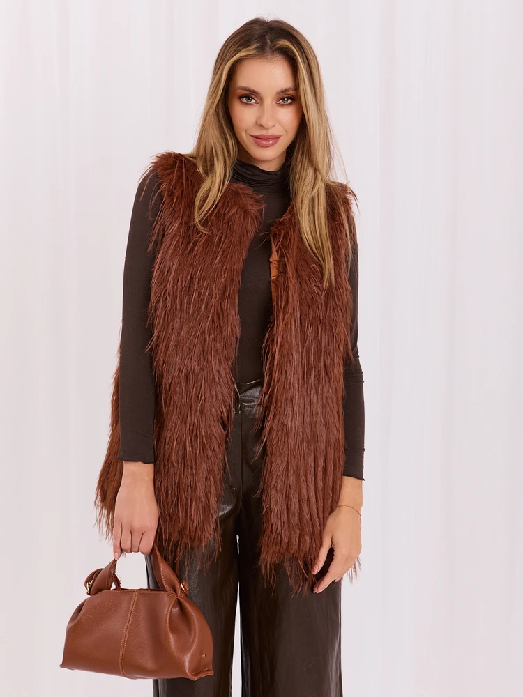Wool Fashion Italia Liemenė-AT-KZ-2349-1,18-šviesiai ruda