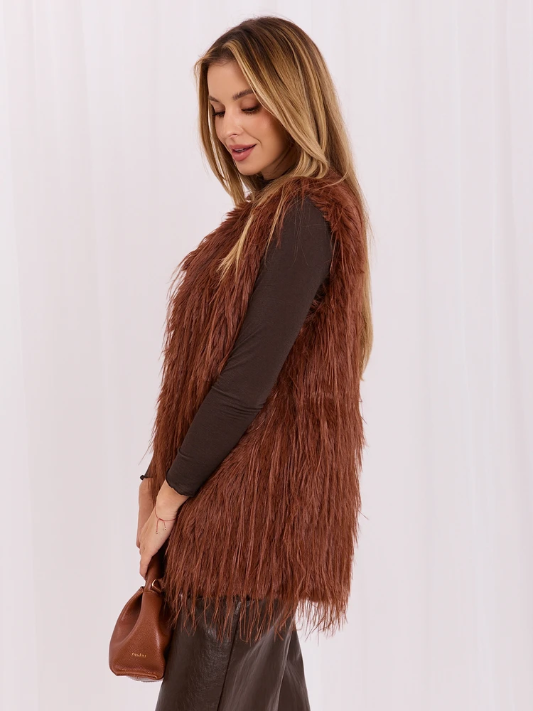 Wool Fashion Italia Liemenė-AT-KZ-2349-1,18-šviesiai ruda