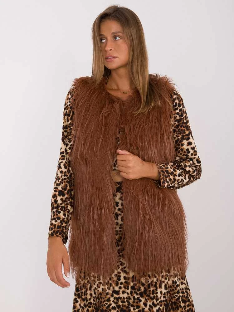 Wool Fashion Italia Liemenė-AT-KZ-2349-1,18-šviesiai ruda