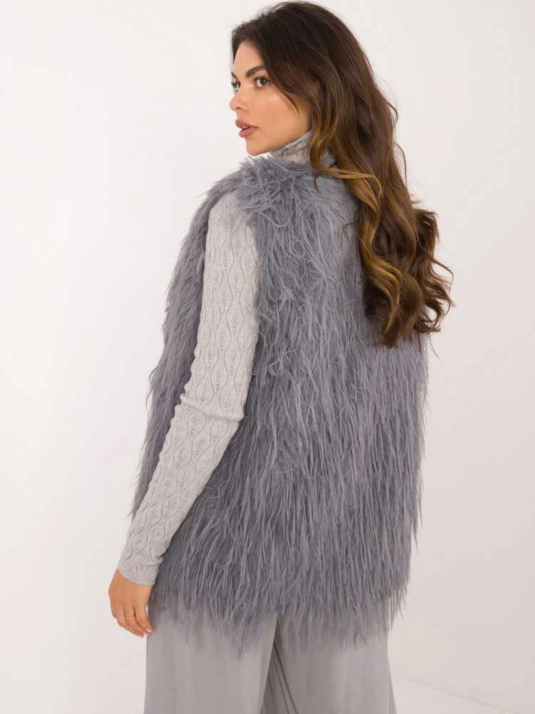Wool Fashion Italia Liemenė-AT-KZ-2349-1,21-tamsiai pilka