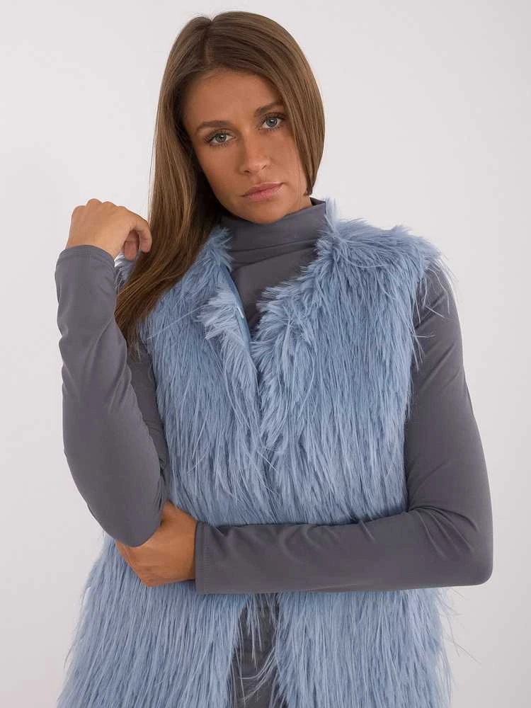 Wool Fashion Italia Liemenė-AT-KZ-2349-1.31P-pilka-mėlyna