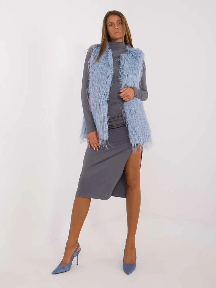 Wool Fashion Italia Liemenė-AT-KZ-2349-1.31P-pilka-mėlyna