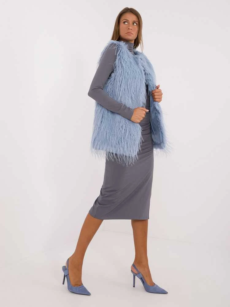Wool Fashion Italia Liemenė-AT-KZ-2349-1.31P-pilka-mėlyna