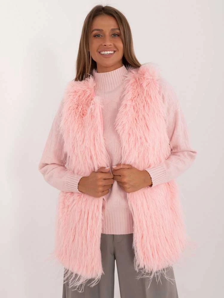 Wool Fashion Italia Liemenė-AT-KZ-2349-1.31P-šviesiai rožinė