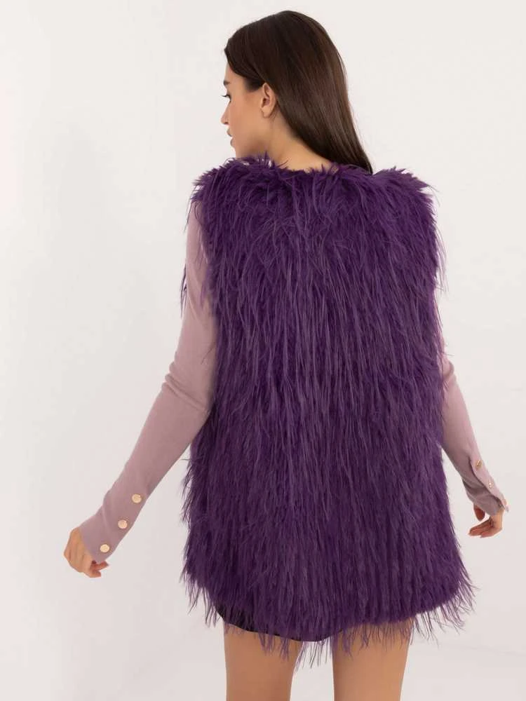 Wool Fashion Italia Liemenė-AT-KZ-2349-1,50-tamsiai violetinė