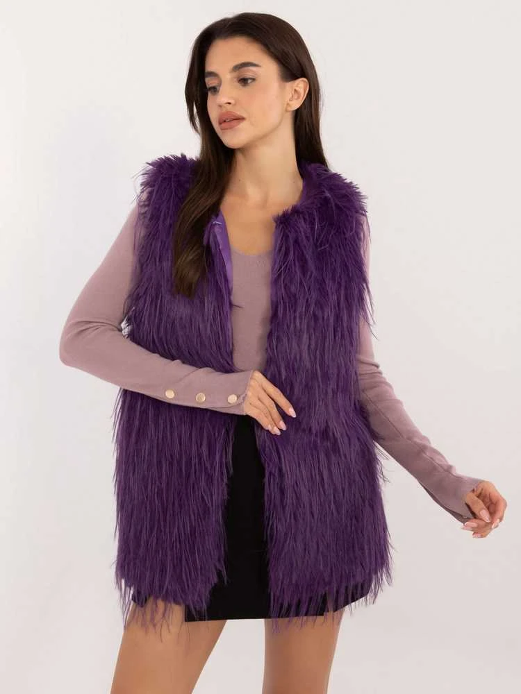 Wool Fashion Italia Liemenė-AT-KZ-2349-1,50-tamsiai violetinė