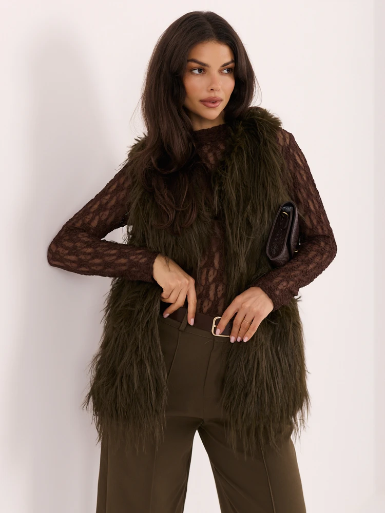 Wool Fashion Italia Liemenė-AT-KZ-2349-1,79-khaki