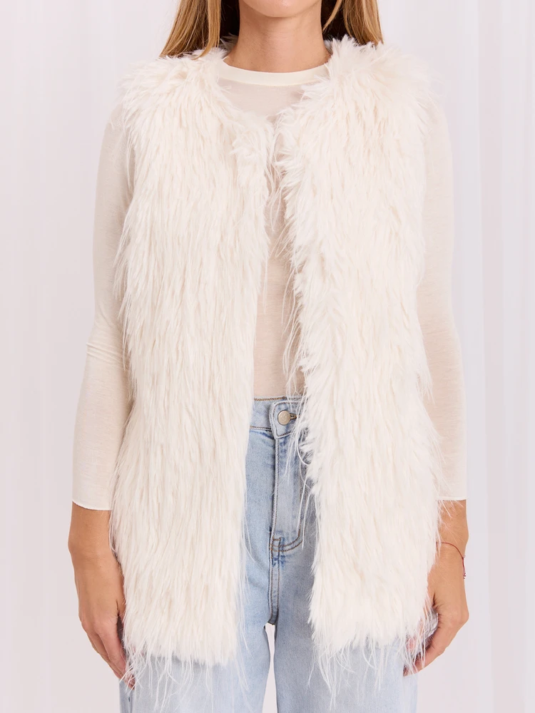 Wool Fashion Italia Liemenė-AT-KZ-2349-1,80-ekru