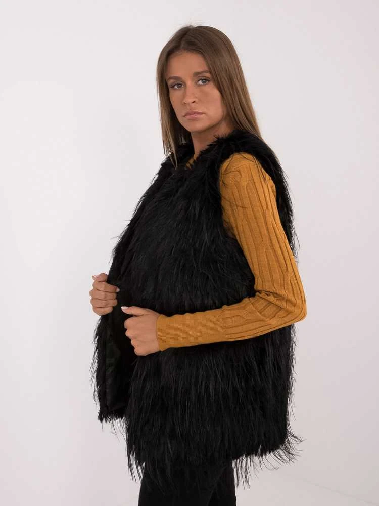 Wool Fashion Italia Liemenė-AT-KZ-2349-1,80-juoda