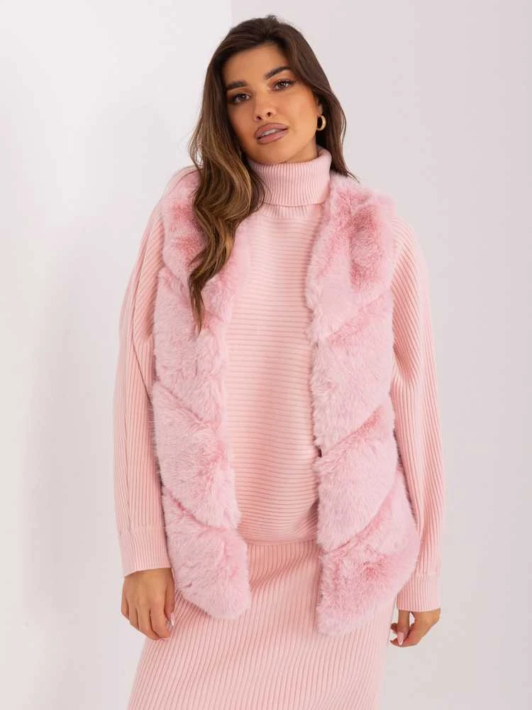 Wool Fashion Italia Liemenė-AT-KZ-2349.00P-šviesiai rožinė