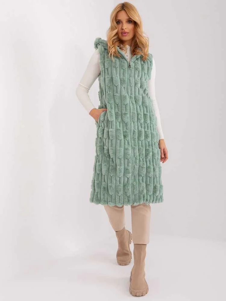 Wool Fashion Italia Liemenė-AT-KZ-2368-1.07-pistacija