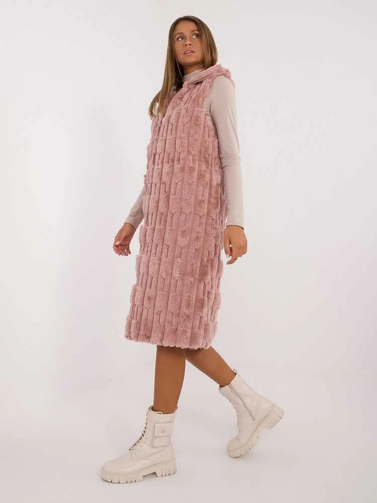 Wool Fashion Italia Liemenė-AT-KZ-2368-1,07-tamsiai rožinė
