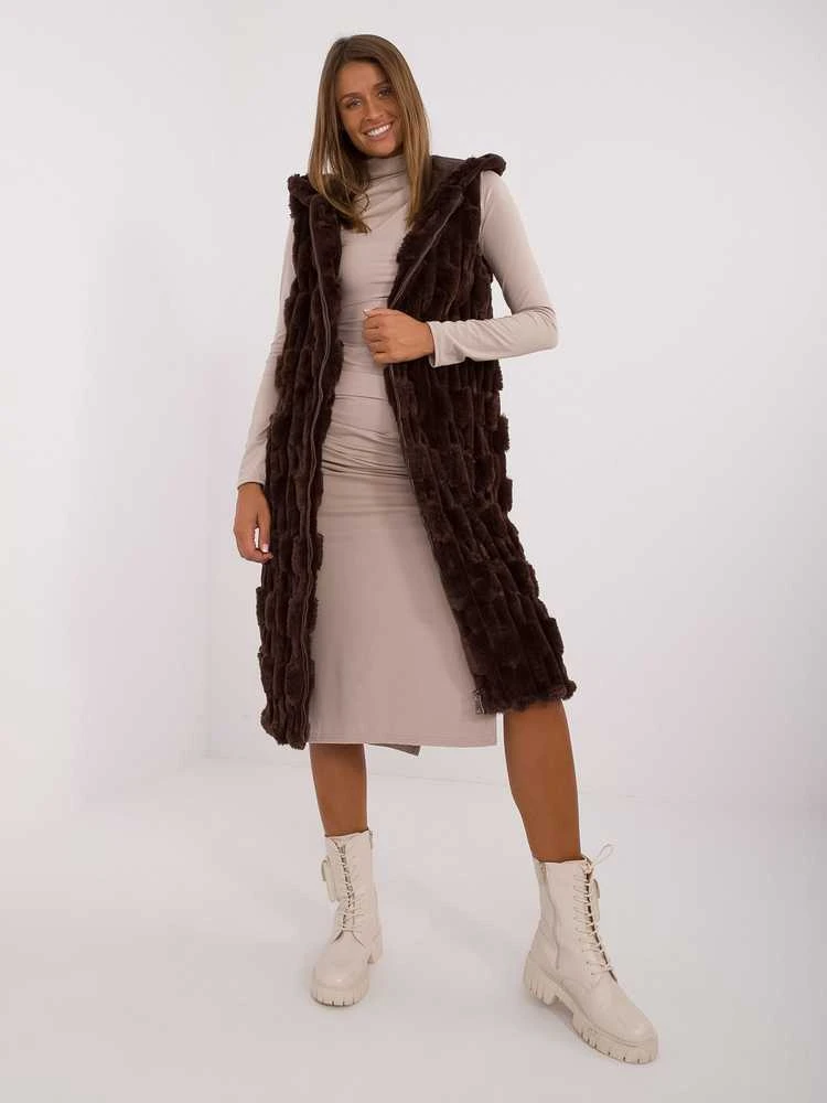 Wool Fashion Italia Liemenė-AT-KZ-2368-1,07-tamsiai ruda