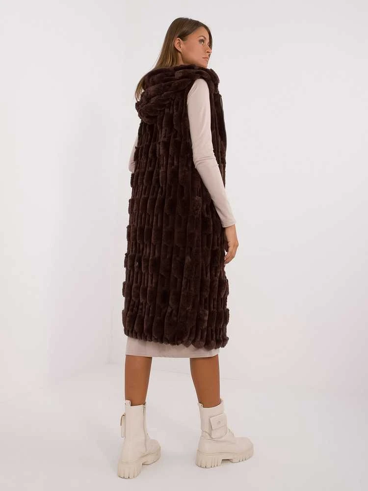 Wool Fashion Italia Liemenė-AT-KZ-2368-1,07-tamsiai ruda