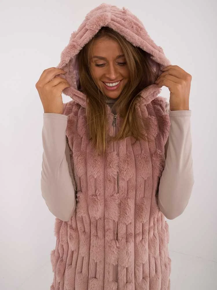 Wool Fashion Italia Liemenė-AT-KZ-2368-1,07-tamsiai rožinė