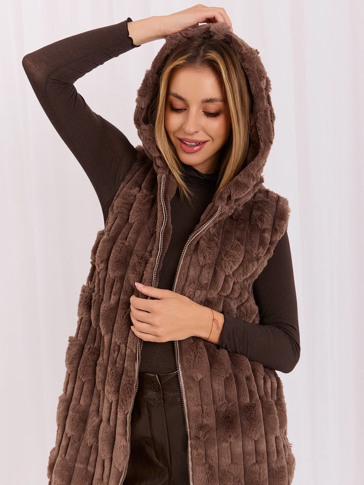 Wool Fashion Italia Liemenė-AT-KZ-2368-1,08-ruda