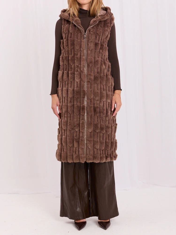Wool Fashion Italia Liemenė-AT-KZ-2368-1,08-ruda