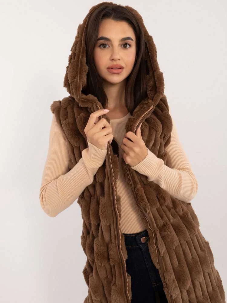 Wool Fashion Italia Liemenė-AT-KZ-2368-1,08-ruda
