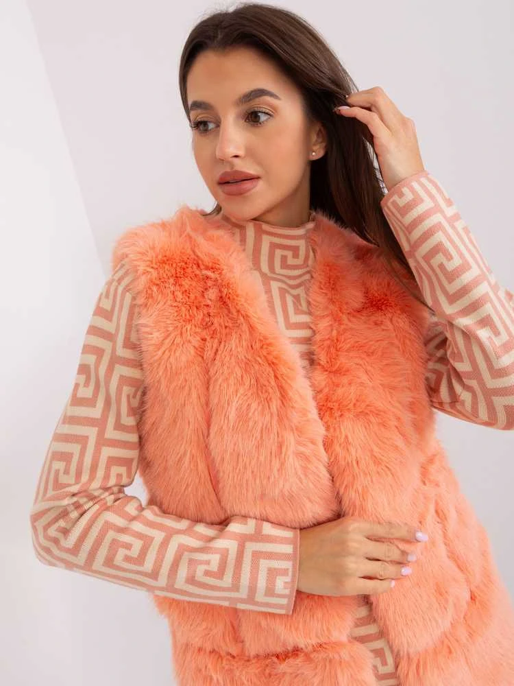 Wool Fashion Italia Liemenė-AT-KZ-2368.00P-persikas