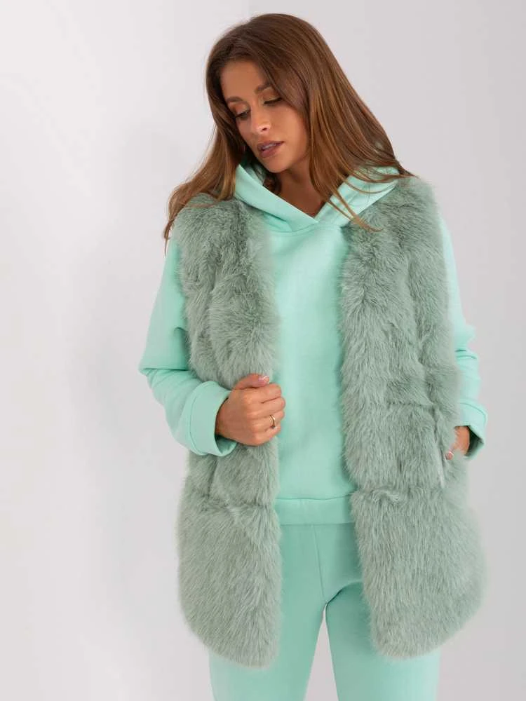 Wool Fashion Italia Liemenė-AT-KZ-2368.00P-pistacijos