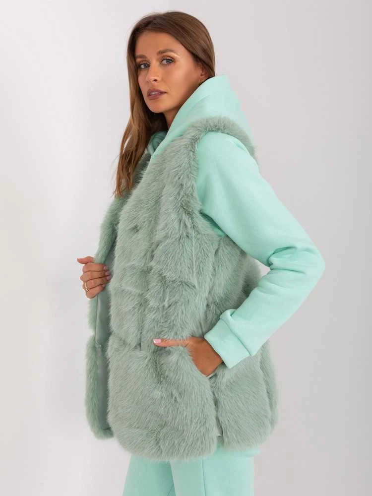 Wool Fashion Italia Liemenė-AT-KZ-2368.00P-pistacijos