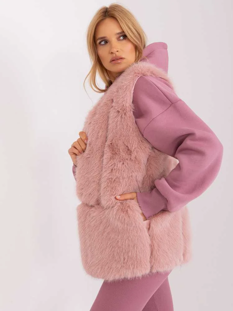 Wool Fashion Italia Liemenė-AT-KZ-2368.00P-šviesiai rožinė