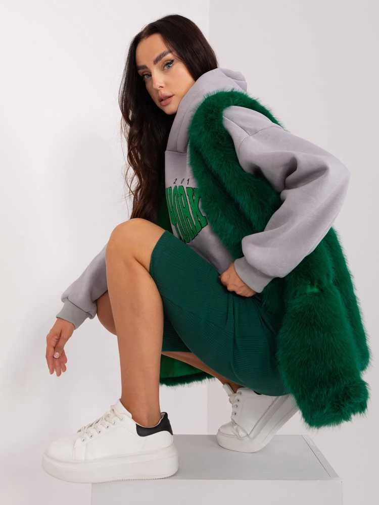 Wool Fashion Italia Liemenė-AT-KZ-2368.00P-tamsiai žalia