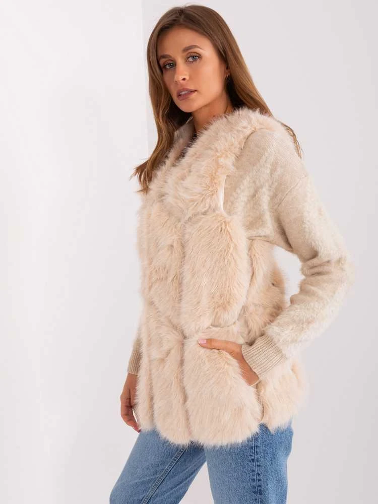 Wool Fashion Italia Liemenė-AT-KZ-2375.00P-smėlio spalvos
