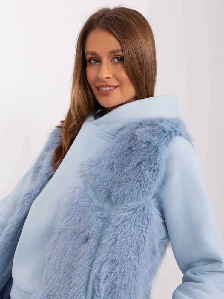 Wool Fashion Italia Liemenė-AT-KZ-2375.00P-šviesiai mėlyna