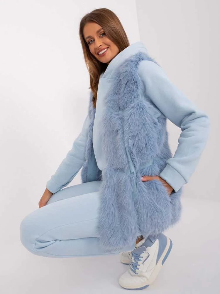 Wool Fashion Italia Liemenė-AT-KZ-2375.00P-šviesiai mėlyna