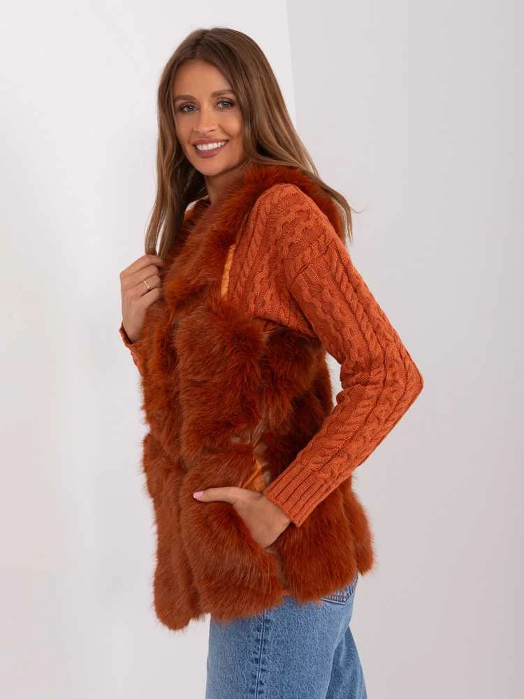 Wool Fashion Italia Liemenė-AT-KZ-2375.00P-tamsiai oranžinė