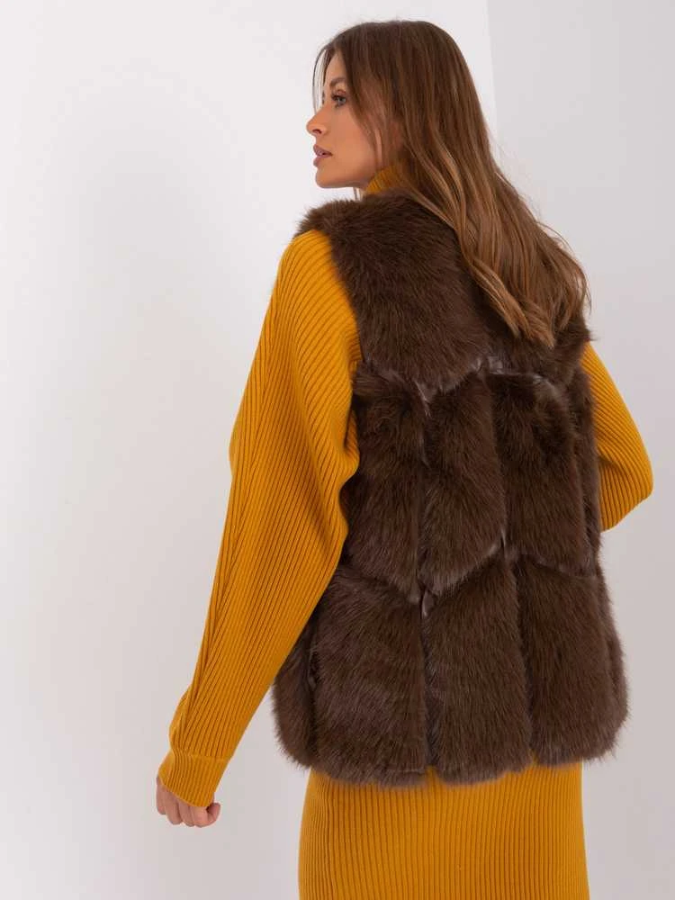 Wool Fashion Italia Liemenė-AT-KZ-2375.00P-tamsiai ruda