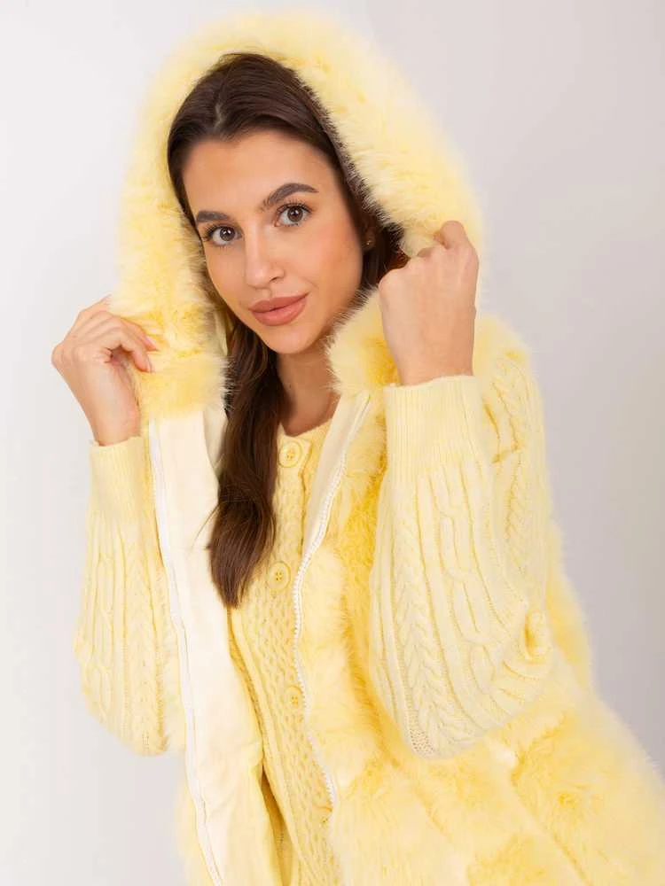 Wool Fashion Italia Liemenė-AT-KZ-2379.96P-šviesiai geltona