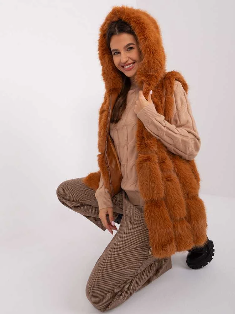 Wool Fashion Italia Liemenė-AT-KZ-2379.96P-šviesiai ruda