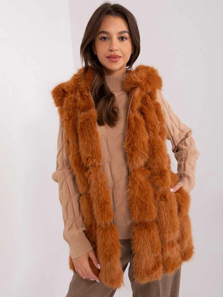 Wool Fashion Italia Liemenė-AT-KZ-2379.96P-šviesiai ruda