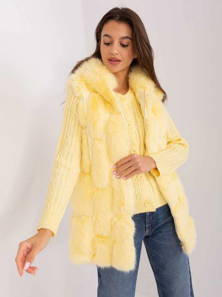 Wool Fashion Italia Liemenė-AT-KZ-2379.96P-šviesiai geltona