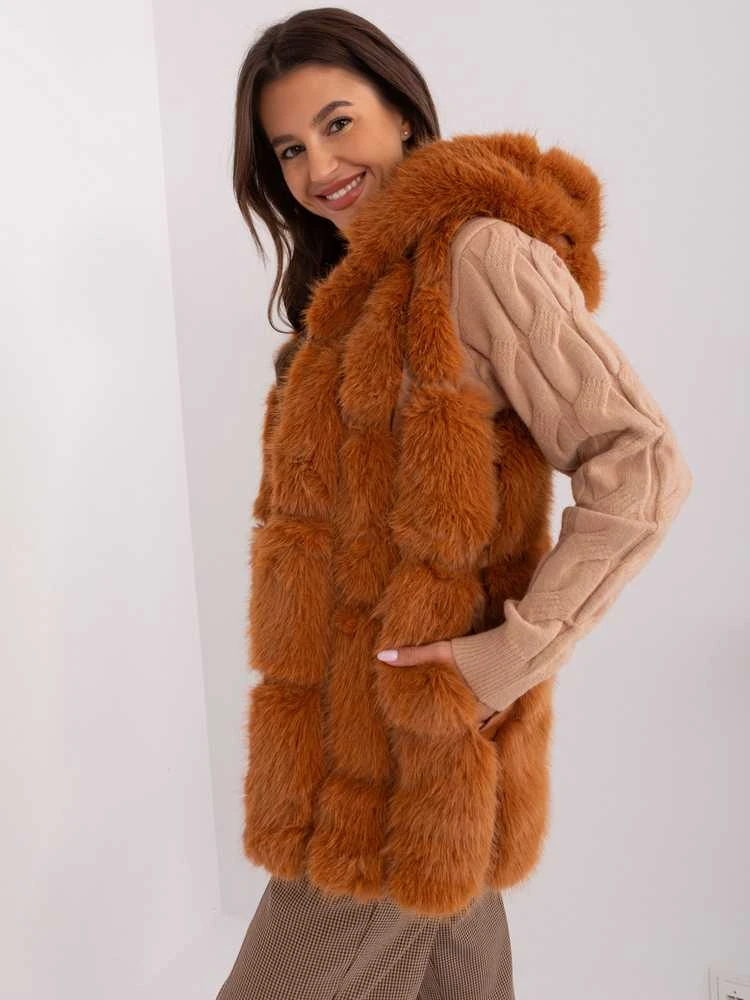 Wool Fashion Italia Liemenė-AT-KZ-2379.96P-šviesiai ruda
