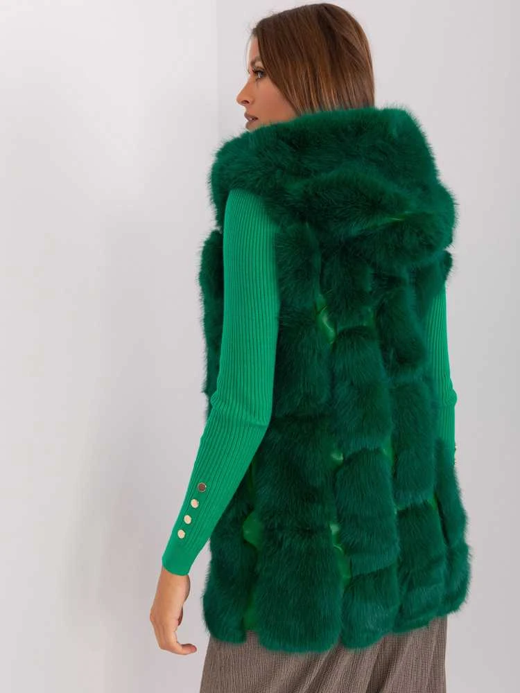 Wool Fashion Italia Liemenė-AT-KZ-2379.96P-tamsiai žalia