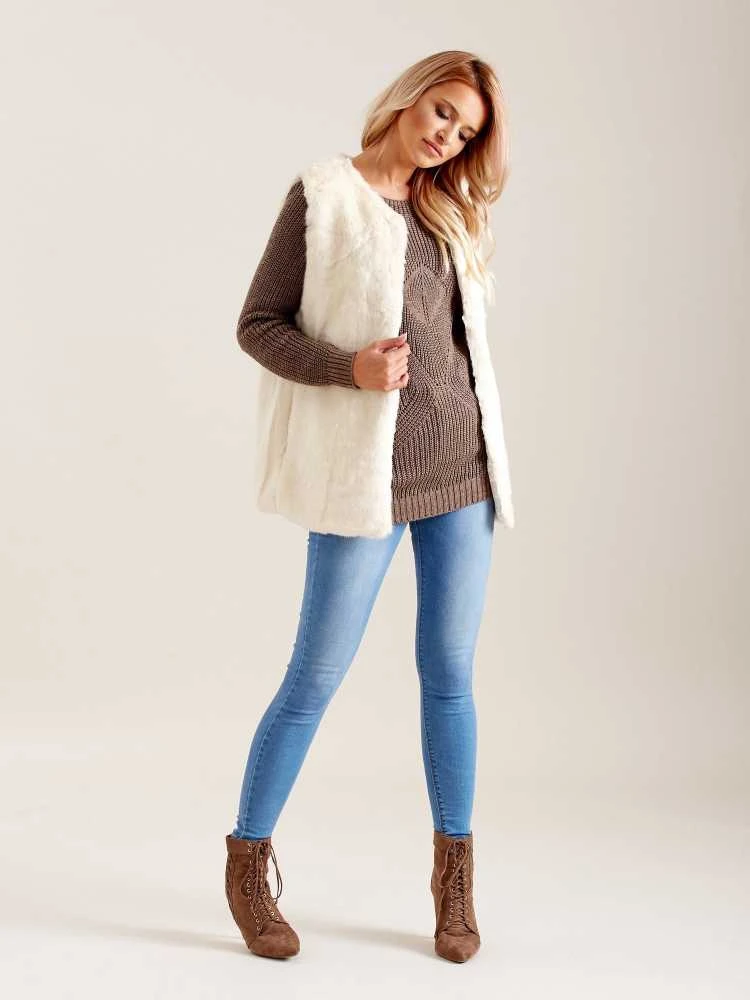 Wool Fashion Italia Liemenė-AT-KZ-4102-1.20P-ekru