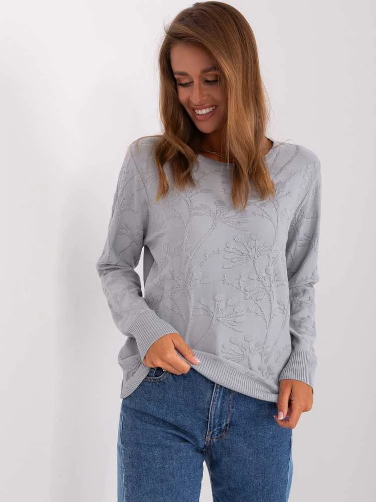 Wool Fashion Italia Megztinis-AT-SW-2231.99P-pilkas