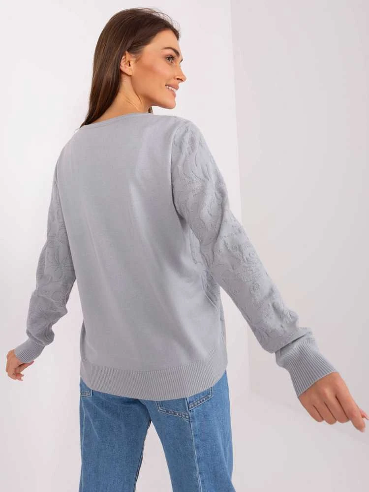Wool Fashion Italia Megztinis-AT-SW-2231A.00P-pilkas