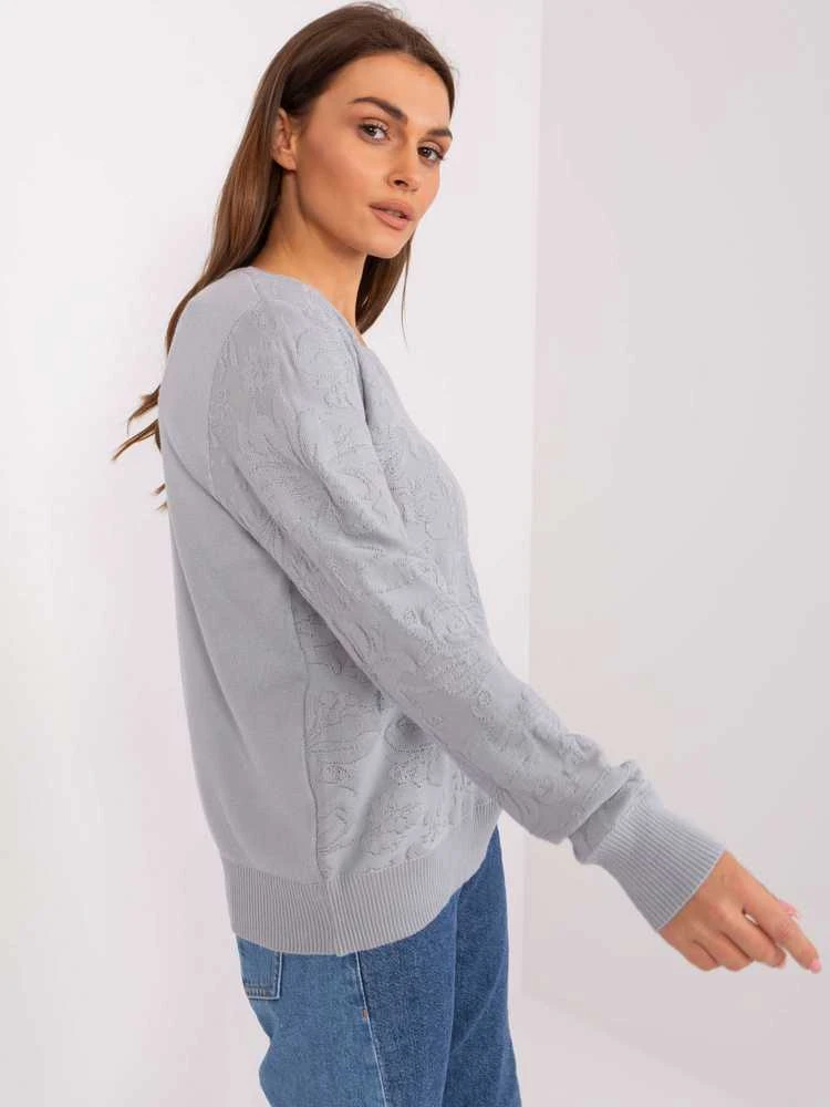 Wool Fashion Italia Megztinis-AT-SW-2231A.00P-pilkas