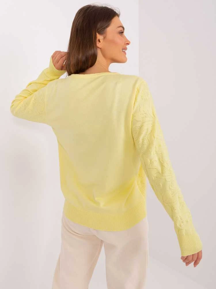 Wool Fashion Italia Megztinis-AT-SW-2231A.00P-šviesiai geltonas
