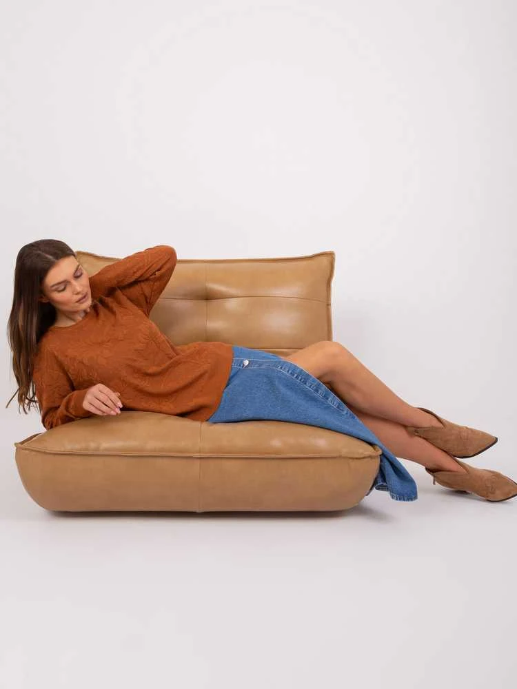 Wool Fashion Italia Megztinis-AT-SW-2231A.00P-šviesiai rudas