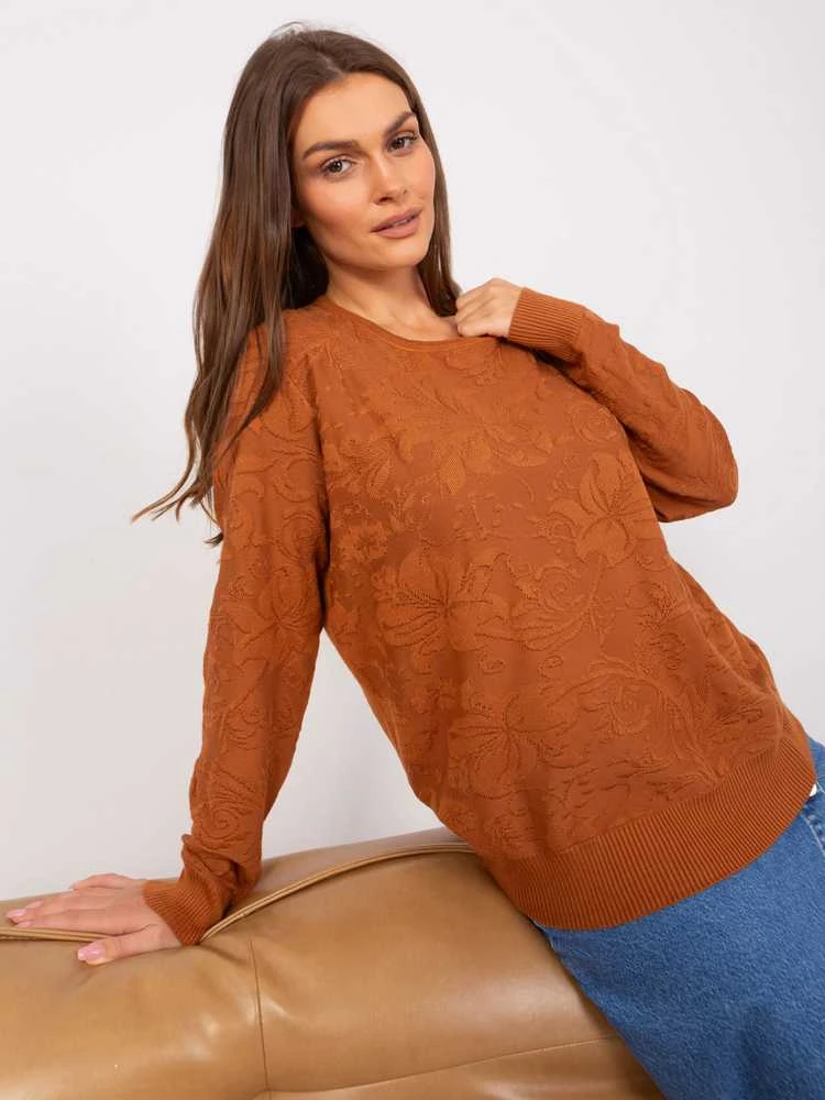Wool Fashion Italia Megztinis-AT-SW-2231A.00P-šviesiai rudas