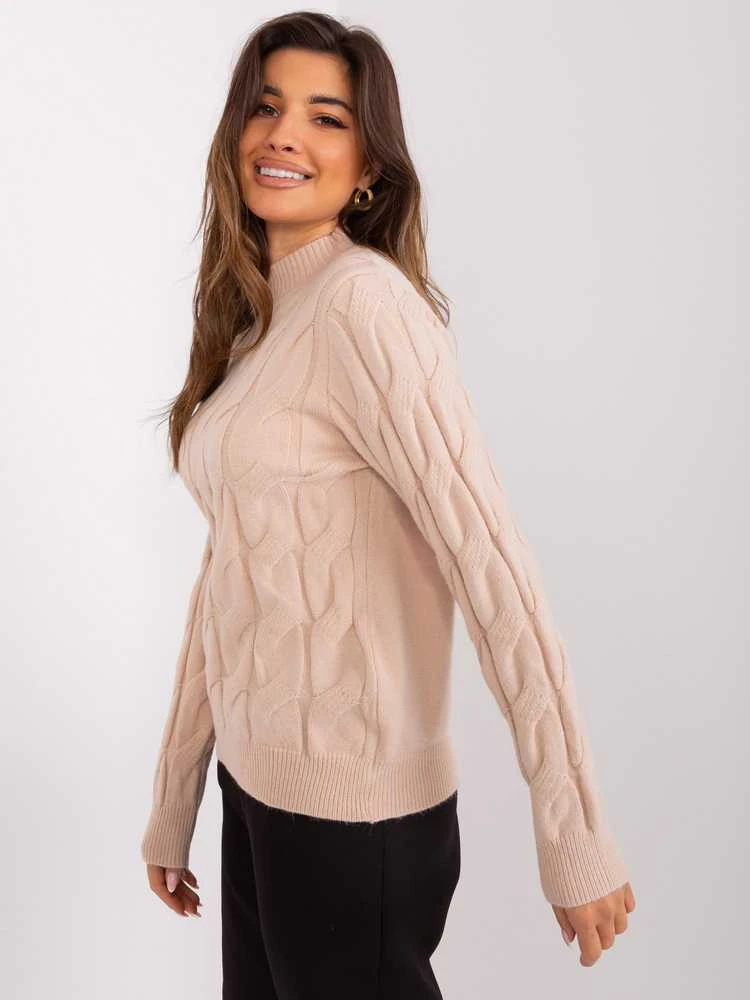Wool Fashion Italia Megztinis-AT-SW-2235.00P-smėlio spalvos