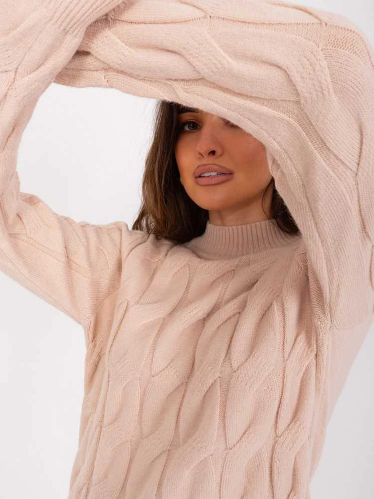 Wool Fashion Italia Megztinis-AT-SW-2235.00P-smėlio spalvos