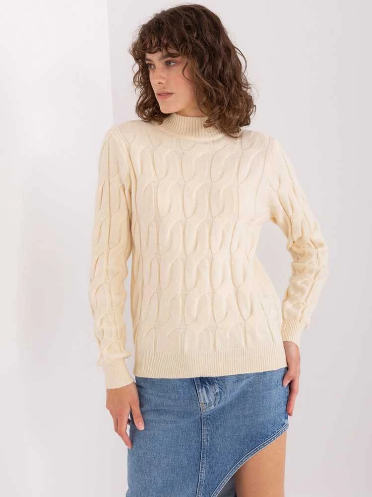 Wool Fashion Italia Megztinis-AT-SW-2235.00P-šviesiai smėlio spalvos